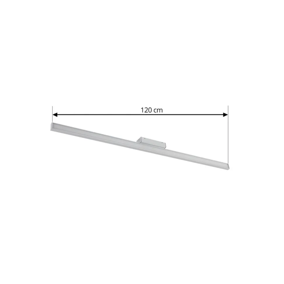 Lindby LED badkamerspiegel lamp Alenia, 120cm, IP44, grijs