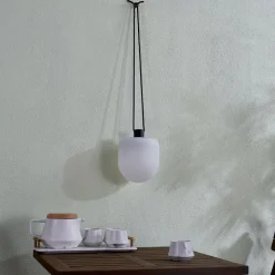 Lindby LED buiten hanglamp Eleia, 2.700 K, 16 cm, oplaadbare batterij