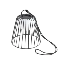 Lindby LED buiten hanglamp Levino, zwart, metaal