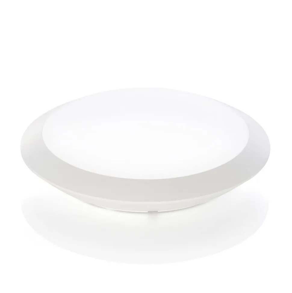 Lindby LED buiten plafondlamp Naira, wit, Ø 30 cm, IP65