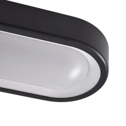 Lindby LED buiten plafondlamp Niniel, zwart, 24 x 14 cm