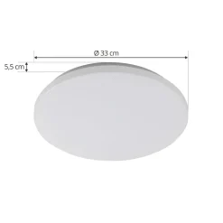 Lindby LED buiten plafondlamp Astera, wit, 3.000 K, Ø 33 cm
