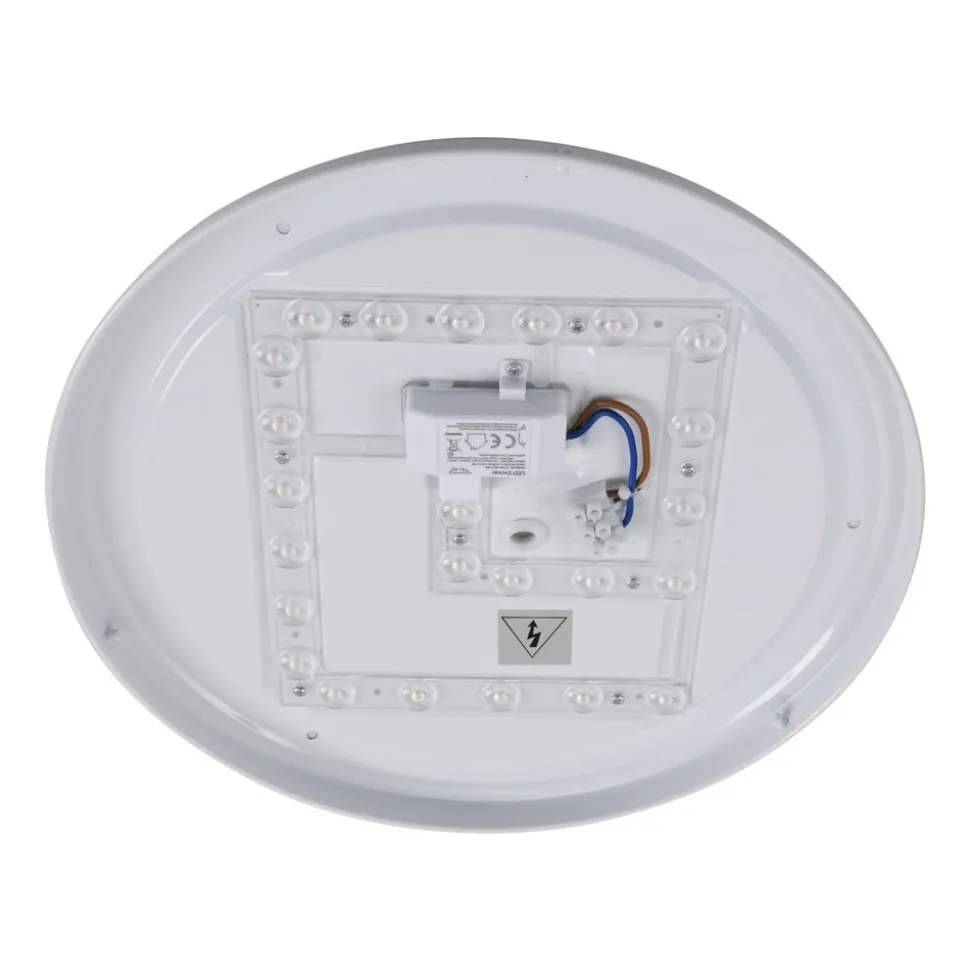 Lindby LED buiten plafondlamp Astera, wit, 3.000 K, Ø 33 cm