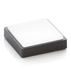 Lindby LED buiten plafondlamp Nermin, 22 cm, IP65, hoekig