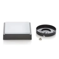 Lindby LED buiten plafondlamp Nermin, 22 cm, IP65, hoekig