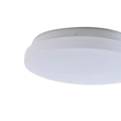 Lindby LED buiten plafondlamp Kirkola, 3000 K, Ø 26 cm, wit