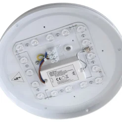 Lindby LED buiten plafondlamp Kirkola, 3000 K, Ø 26 cm, wit