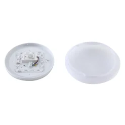 Lindby LED buiten plafondlamp Kirkola, 3000 K, Ø 26 cm, wit