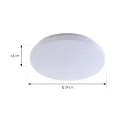 Lindby LED buiten plafondlamp Kirkola, 4000 K, Ø 34 cm, wit