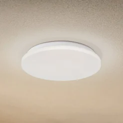 Lindby LED buiten plafondlamp Kirkola, 3000 K, Ø 34 cm, wit