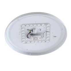 Lindby LED buiten plafondlamp Kirkola, 3000 K, Ø 34 cm, wit