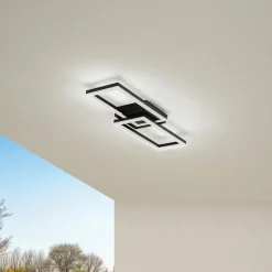 Lindby LED buiten plafondlamp Finian, 64cm x 21cm, CCT dimbaar