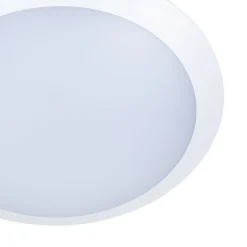 Lindby LED buiten plafondlamp Naira, wit, sensor, 30 cm, IP65