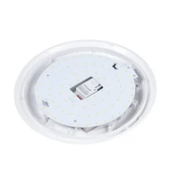Lindby LED buiten plafondlamp Naira, wit, sensor, 30 cm, IP65
