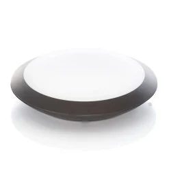 Lindby LED buiten plafondlamp Naira, grijs, Ø 30 cm, IP65