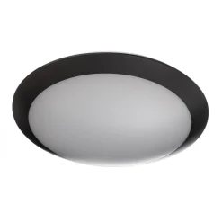 Lindby LED buiten plafondlamp Naira, grijs, Ø 30 cm, IP65