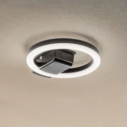 Lindby LED buiten plafondlamp Finian, Ø 22 cm, CCT, dimbaar