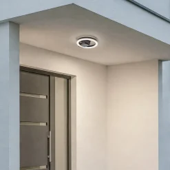 Lindby LED buiten plafondlamp Finian, Ø 22 cm, CCT, dimbaar