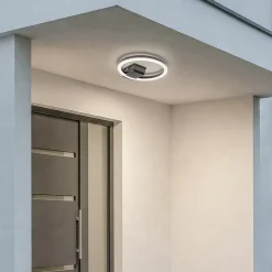 Lindby LED buiten plafondlamp Finian, Ø 31 cm, CCT, dimbaar