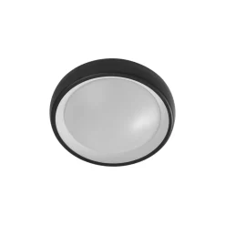 Lindby LED buiten plafondlamp Niniel, zwart, Ø 25 cm