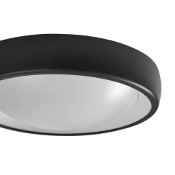 Lindby LED buiten plafondlamp Niniel, zwart, Ø 25 cm