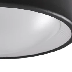 Lindby LED buiten plafondlamp Niniel, zwart, Ø 25 cm