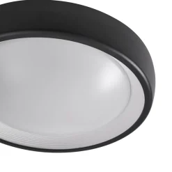 Lindby LED buiten plafondlamp Niniel, zwart, Ø 25 cm
