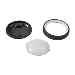 Lindby LED buiten plafondlamp Niniel, zwart, Ø 25 cm