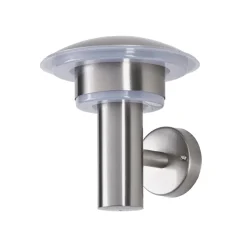 Lindby LED buiten wandlamp Lillie, hoogte 19 cm, roestvrij staal