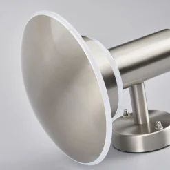 Lindby LED buiten wandlamp Lillie, hoogte 19 cm, roestvrij staal