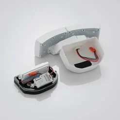 Lindby LED buiten wandlamp Nikias, 30 cm, sensor, 2-lamps, wit