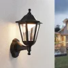 Lindby LED buiten wandlamp Iavo, zwart, lantaarn, 38 cm