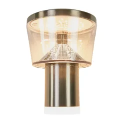 Lindby LED buiten wandlamp Antje, roestvrij staal, 23 cm, IP44