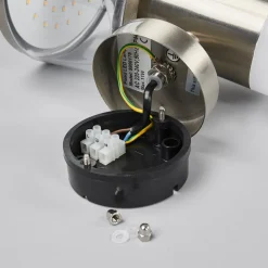 Lindby LED buiten wandlamp Antje, roestvrij staal, 23 cm, IP44