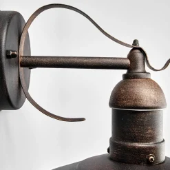 Lindby LED buiten wandlamp Clea, breedte 24 cm, metaal