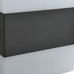 Lindby LED buiten wandlamp Branor, aluminium, antraciet, IP54