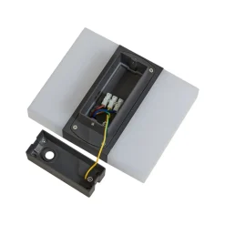 Lindby LED buiten wandlamp Branor, aluminium, antraciet, IP54