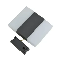 Lindby LED buiten wandlamp Branor, aluminium, antraciet, IP54