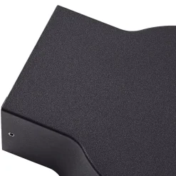 Lindby LED buiten wandlamp Jesiba, antraciet, aluminium, Ø 16cm