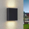 Lindby LED buiten wandlamp Ugar, 13cm, antraciet, omhoog/omlaag