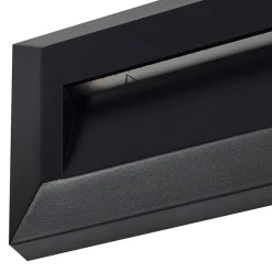 Lindby LED buiten wandlamp Peker, zwart, set van 2, PC