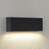 Lindby LED buiten wandlamp Jarte, 24 cm, down, grijs, IP65