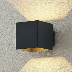 Lindby LED buiten wandlamp Esani, antraciet, omhoog/omlaag, IP54