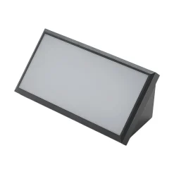 Lindby LED buiten wandlamp Abby, grijs, kunststof, IP65