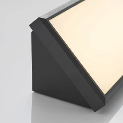 Lindby LED buiten wandlamp Abby, grijs, kunststof, IP65