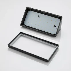 Lindby LED buiten wandlamp Abby, grijs, kunststof, IP65