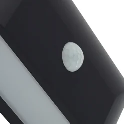 Lindby LED buiten wandlamp Siana, zwart, PC, sensor