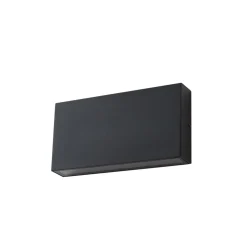 Lindby LED buiten wandlamp Jarte, zwart, metaal, 17cm, IP54