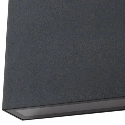 Lindby LED buiten wandlamp Jarte, zwart, metaal, 17cm, IP54