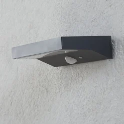 Lindby LED buiten wandlamp Maresia, sensor, antraciet